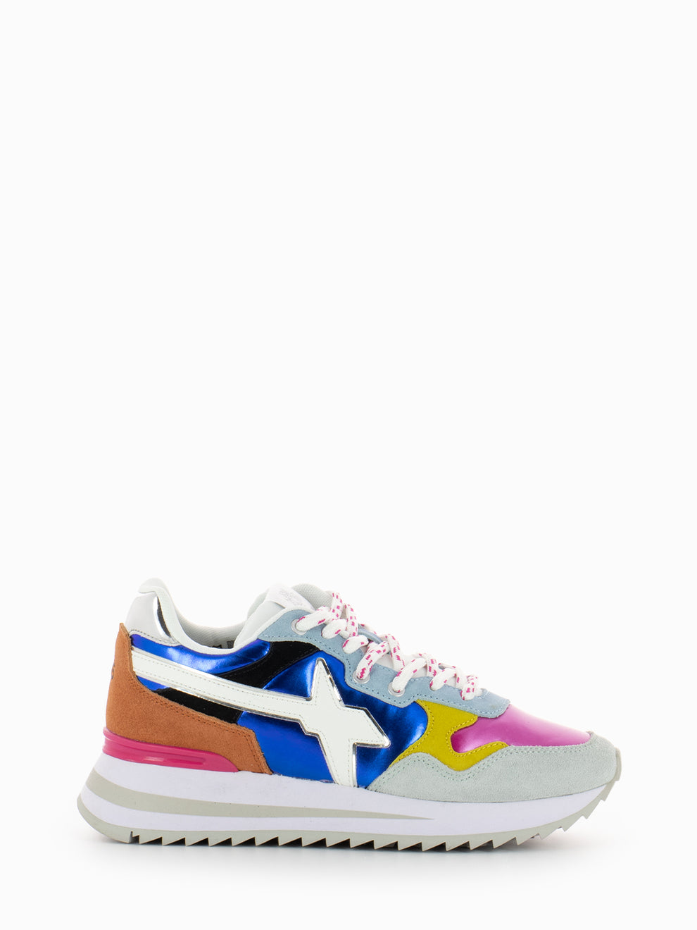Sneakers Yak-W. Suede Nylon Metallic Stripe S green / multi