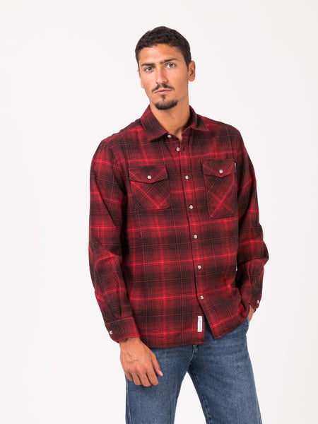 Camicia Cruiser in flanella red check