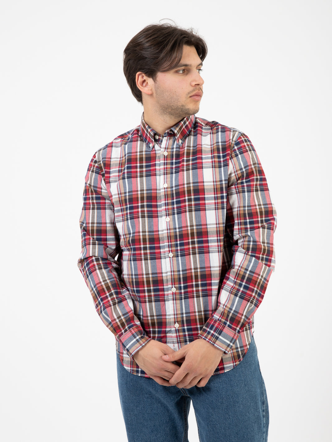 Camicia Madlas a quadri in popeline di cotone