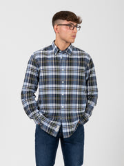 WOOLRICH - Camicia Madras button-down in popeline Oxygen Check