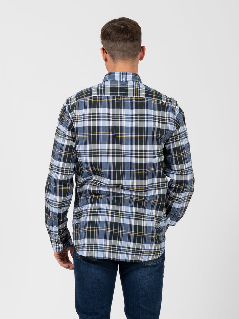 WOOLRICH - Camicia Madras button-down in popeline Oxygen Check
