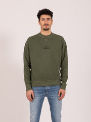 WOOLRICH - Felpa American girocollo ivy green