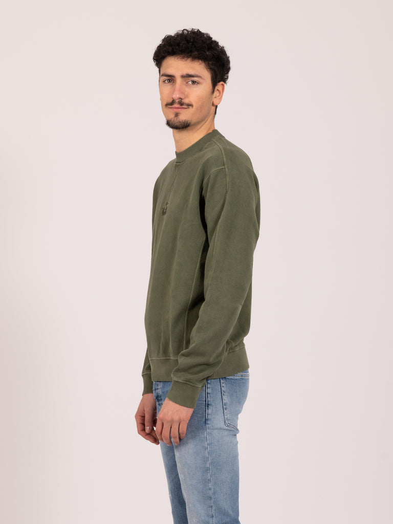 WOOLRICH - Felpa American girocollo ivy green