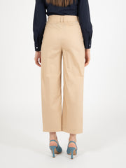 WOOLRICH - Pantaloni dritti in popeline di cotone beige