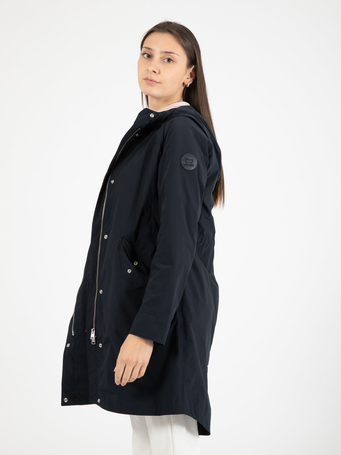 Parka lungo estivo melton blue