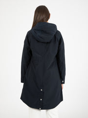 WOOLRICH - Parka lungo estivo melton blue