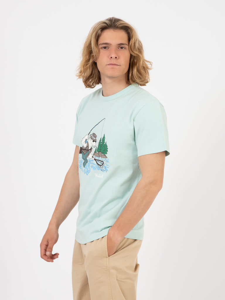 WOOLRICH - T-Shirt Animated Sheep harbor green