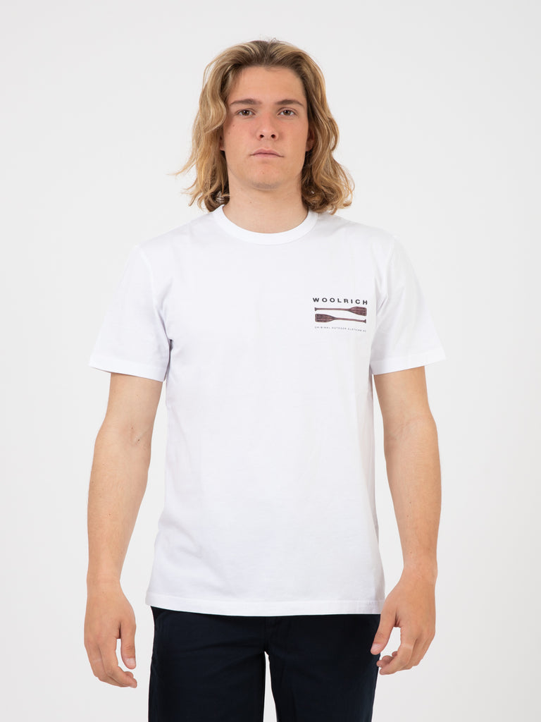 WOOLRICH - T-Shirt Lakeside white
