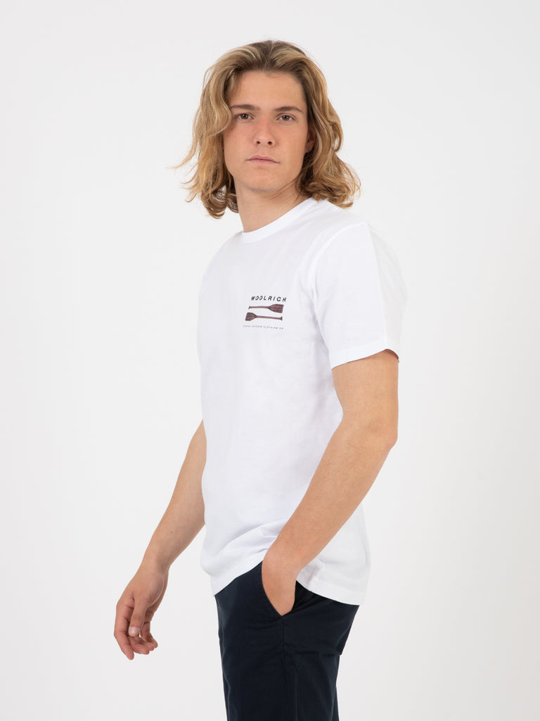 WOOLRICH - T-Shirt Lakeside white