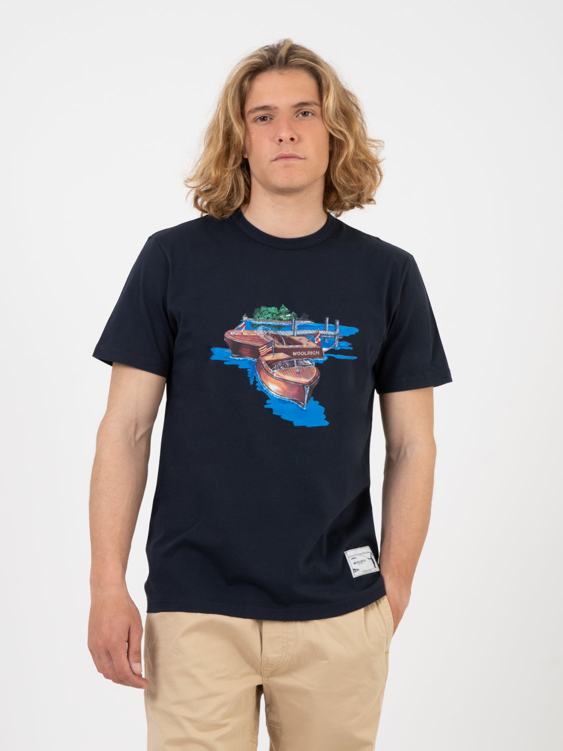 T-Shirt Painted Zavikon melton blue