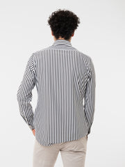 XACUS - Camicia active tailor fit bianca / marrone