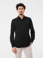 XACUS - Camicia active tailor fit nera