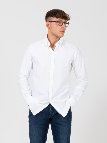 Camicia button-down supercotone oxford bianca