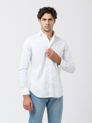 XACUS - Camicia classic stretch fabric tailored bianca
