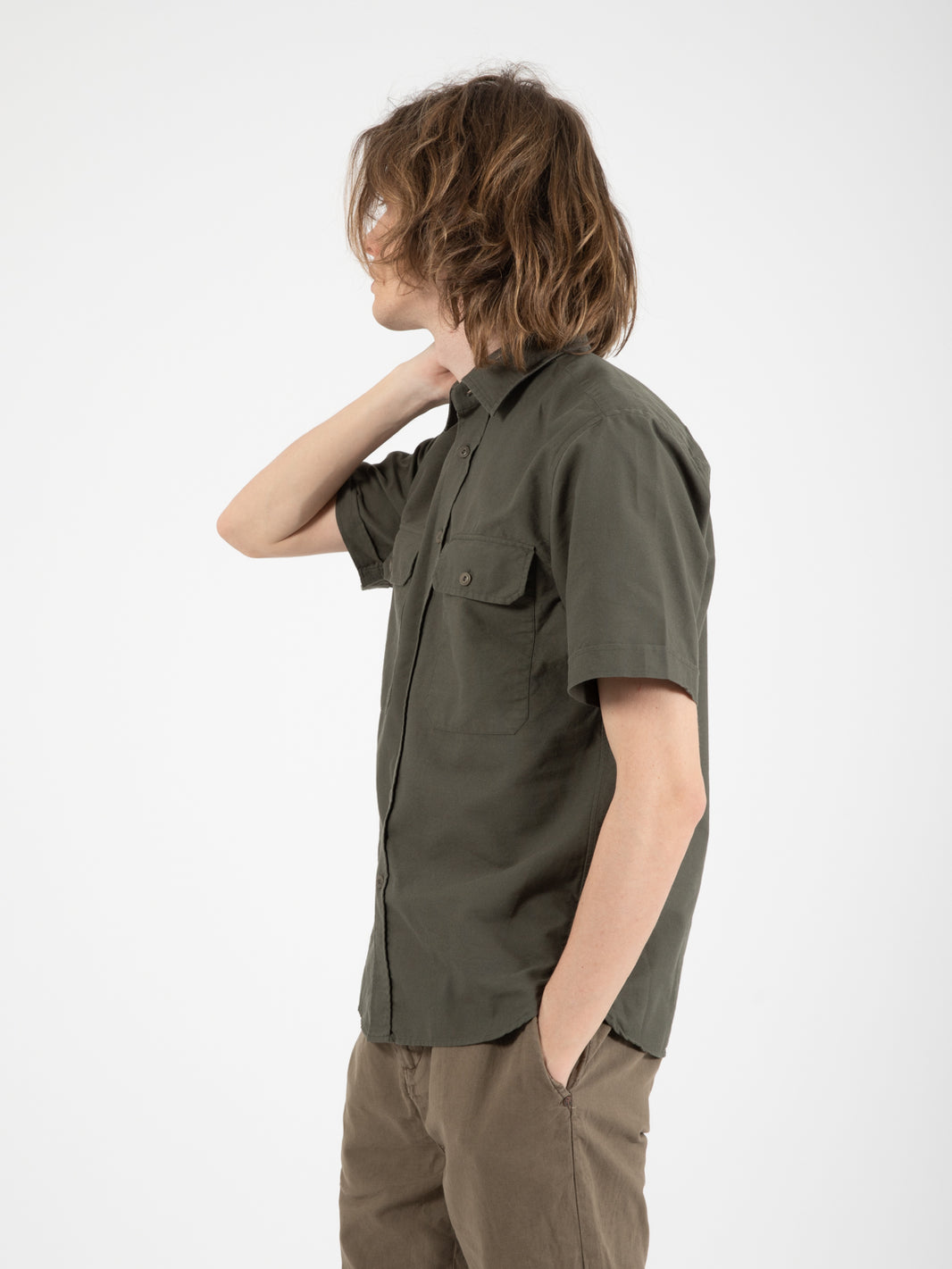 Green short sleeve shirt