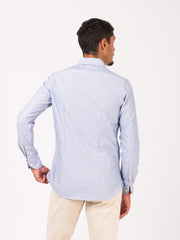 XACUS - Camicia supercotone chambray tailored azzurra