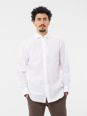 XACUS - Camicia supercotone tailor fit bianca