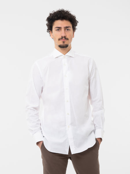 Camicia supercotone tailor fit bianca