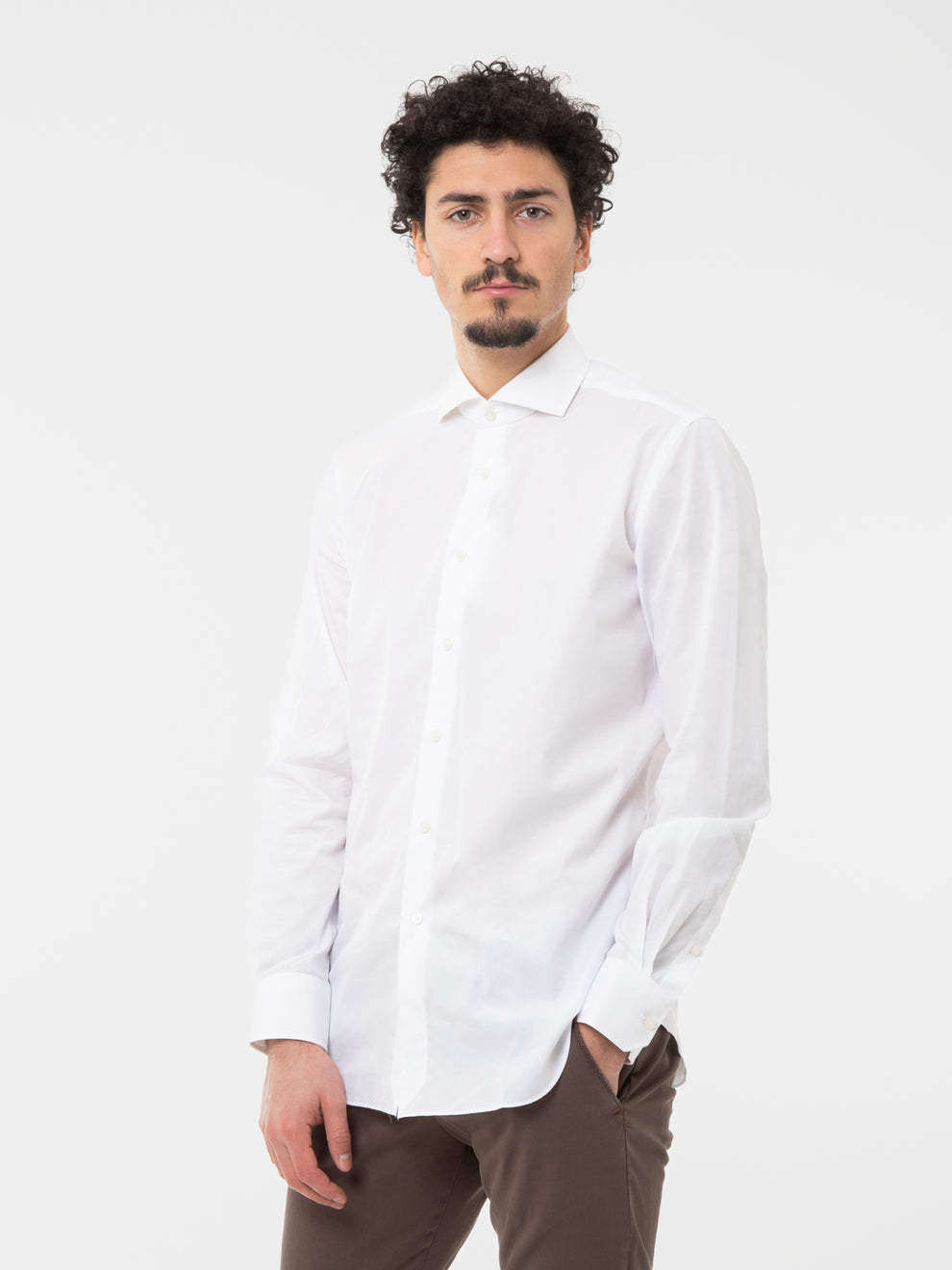 White super cotton tailor fit shirt