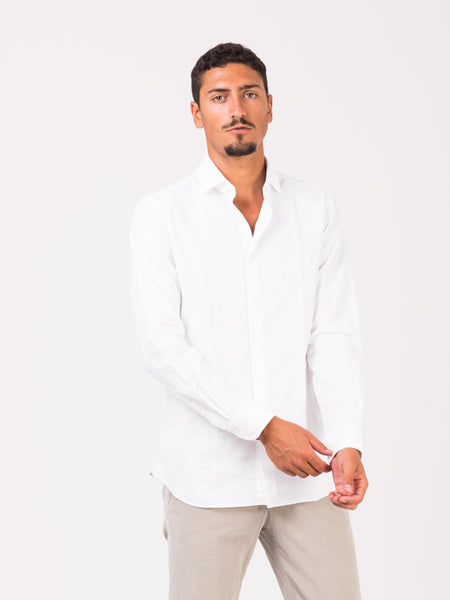 Camicia supercotone tailored bianca