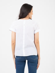 XACUS - T-shirt Melissa plumetis bianco