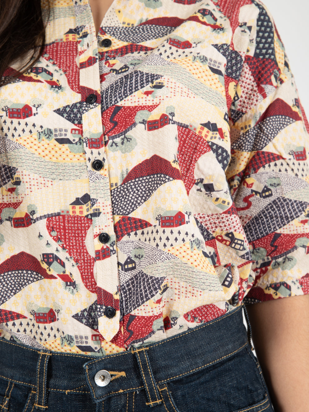 Camicia Marianne a maniche corte multi