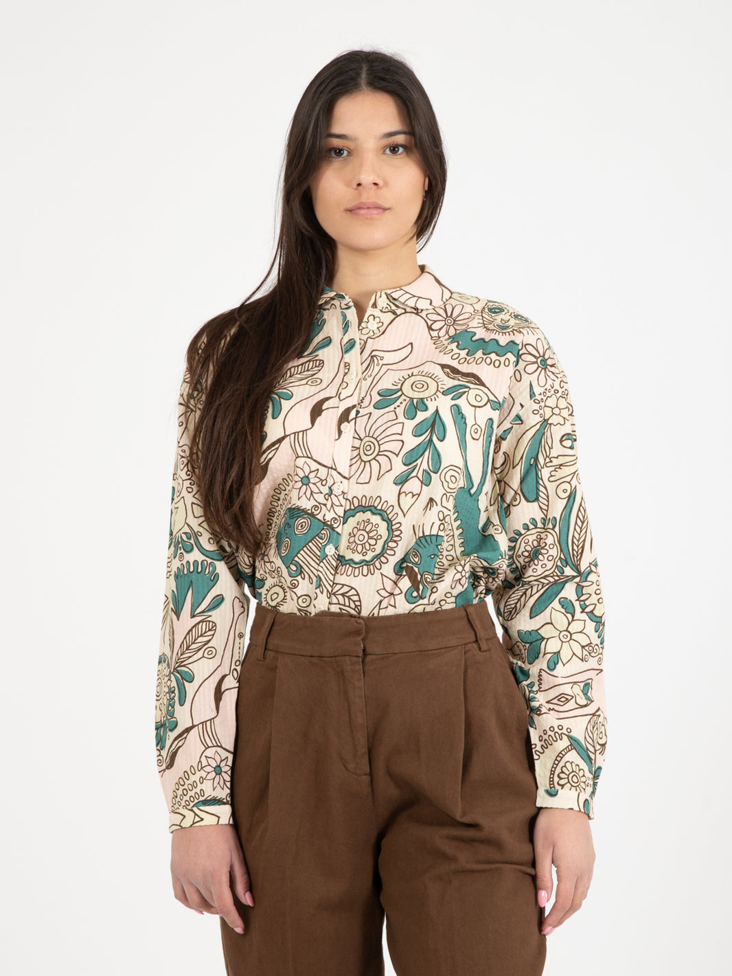 Camicia Marianne a maniche lunghe multi